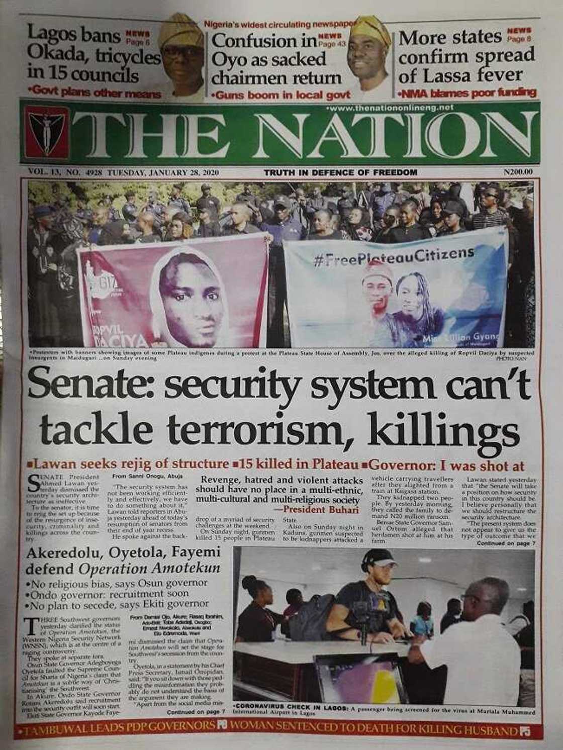 Newspapers review for Tuesday, Jan 28 Newspapers review for Tuesday, Jan 28