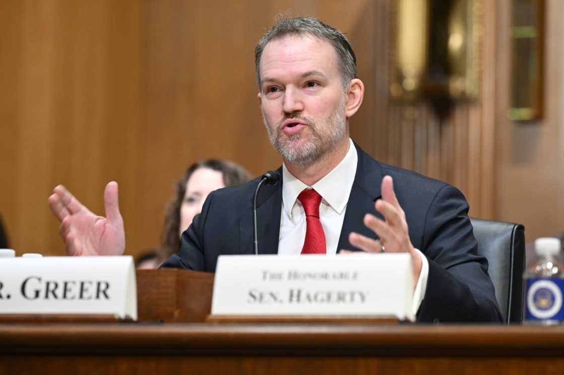 Jamieson Greer testifies during a hearing on his nomination to be US trade representative in Washington on February 6, 2025 Jamieson Greer testifies during a hearing on his nomination to be US trade representative in Washington on February 6, 2025