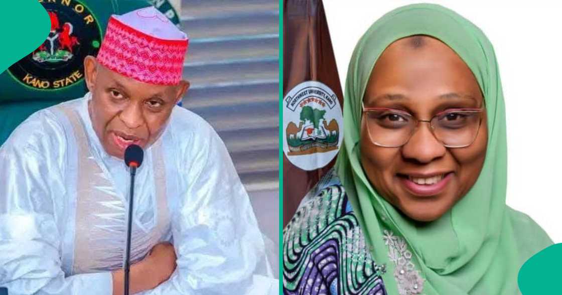 Gwamna Abba da Farfesa Amina.