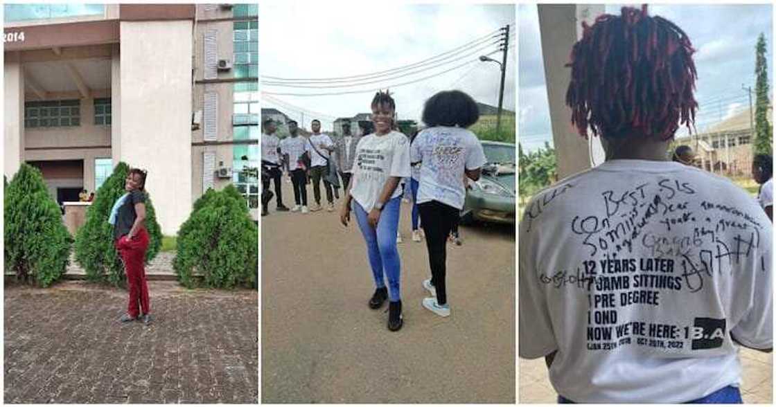 Budurwar da ta kammala digiri bayan yin JAMB sau 7 ta ba da mamaki Budurwar da ta kammala digiri bayan yin JAMB sau 7 ta ba da mamaki