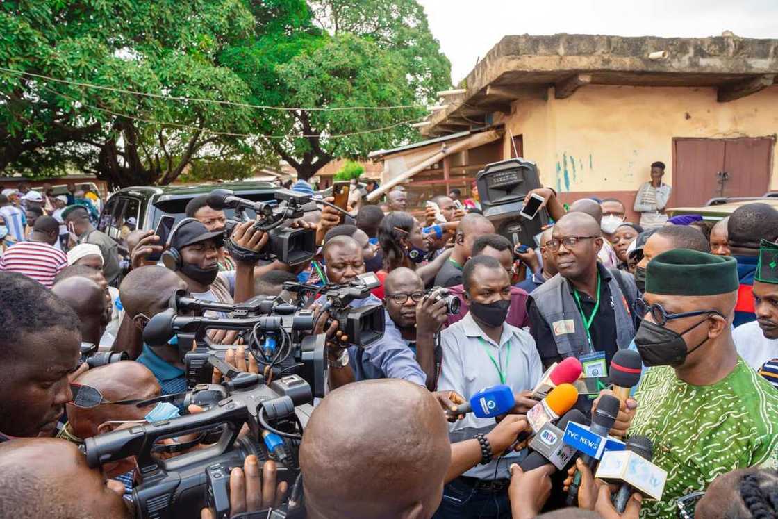 Governor Dapo Abiodun speaking to Ogun residents Governor Dapo Abiodun speaking to Ogun residents
