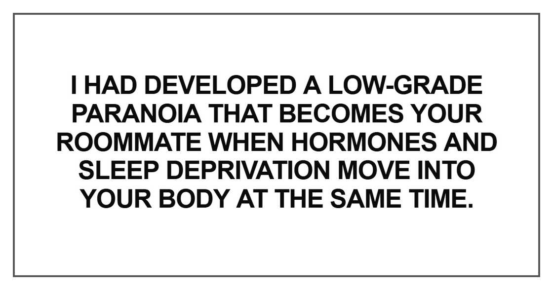 I had developed a low-grade paranoia I had developed a low-grade paranoia