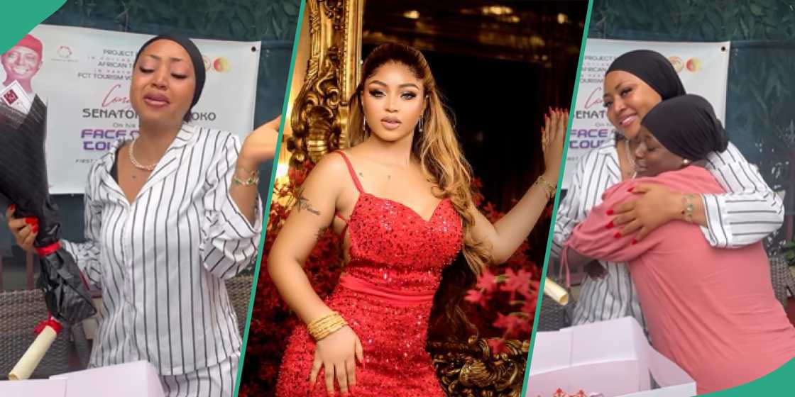 Regina Daniels and her employees Regina Daniels and her employees
