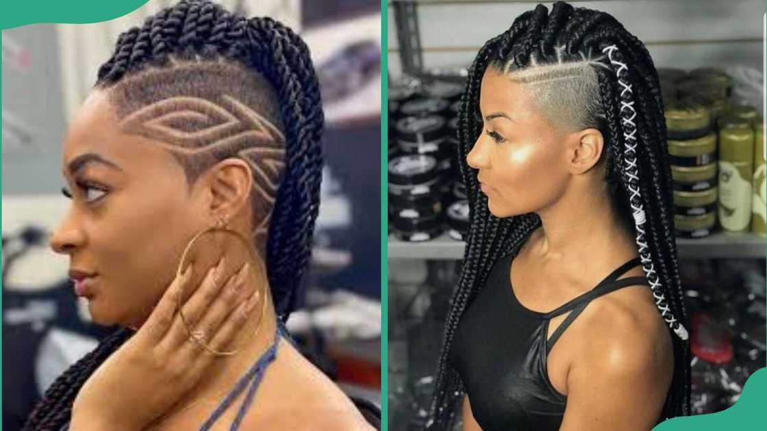 Box braids with side shave Box braids with side shave