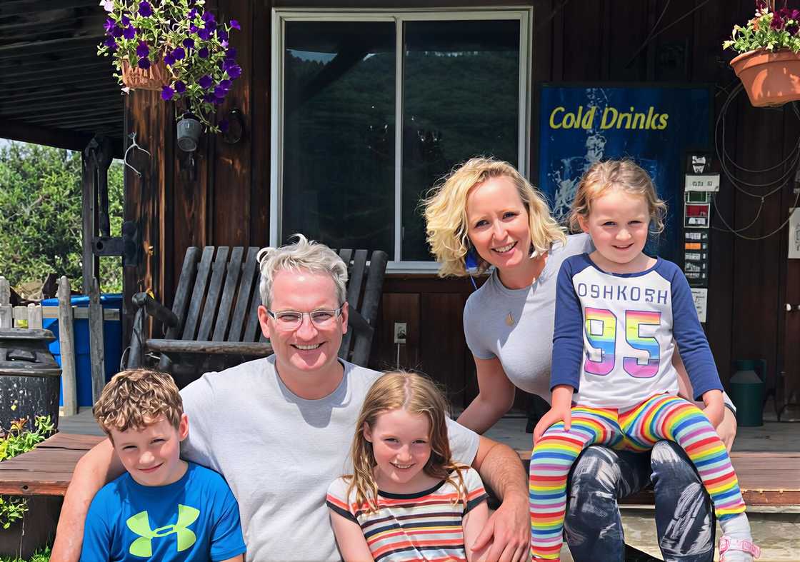 American attorney Justin O'Brien with his family