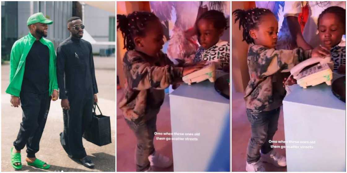Davido's son Ifeanyi and his lawyer's son. Davido's son Ifeanyi and his lawyer's son.