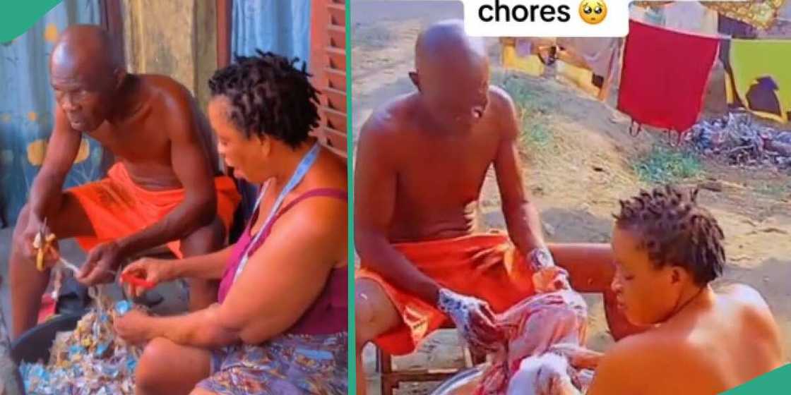 Lady says her dad always helps her mum, shares video Lady says her dad always helps her mum, shares video