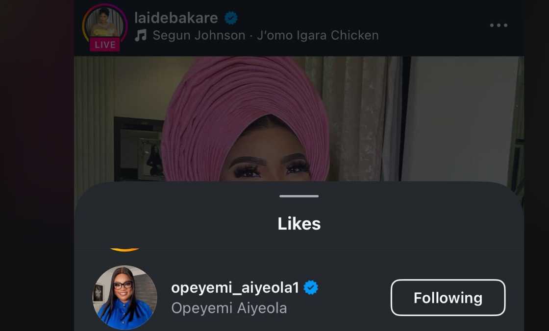 Opeyemi Aiyeola reacts to Laide Bakare blasting Eniola Badmus. Opeyemi Aiyeola reacts to Laide Bakare blasting Eniola Badmus.
