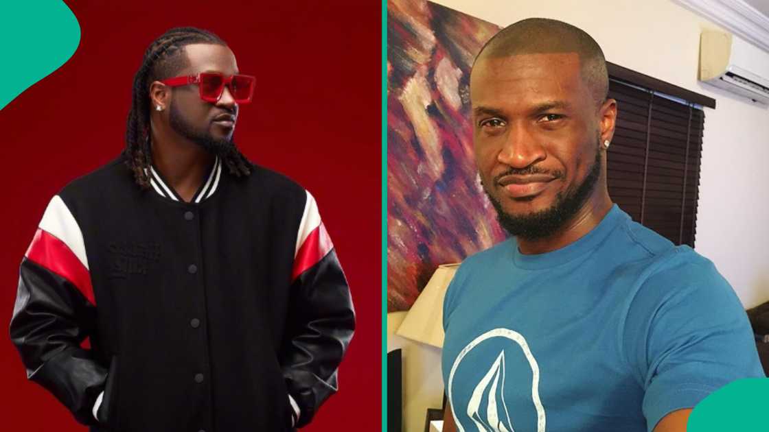 PSquare's Paul Okoye accuses twin brother Peter of stealing his song. PSquare's Paul Okoye accuses twin brother Peter of stealing his song.