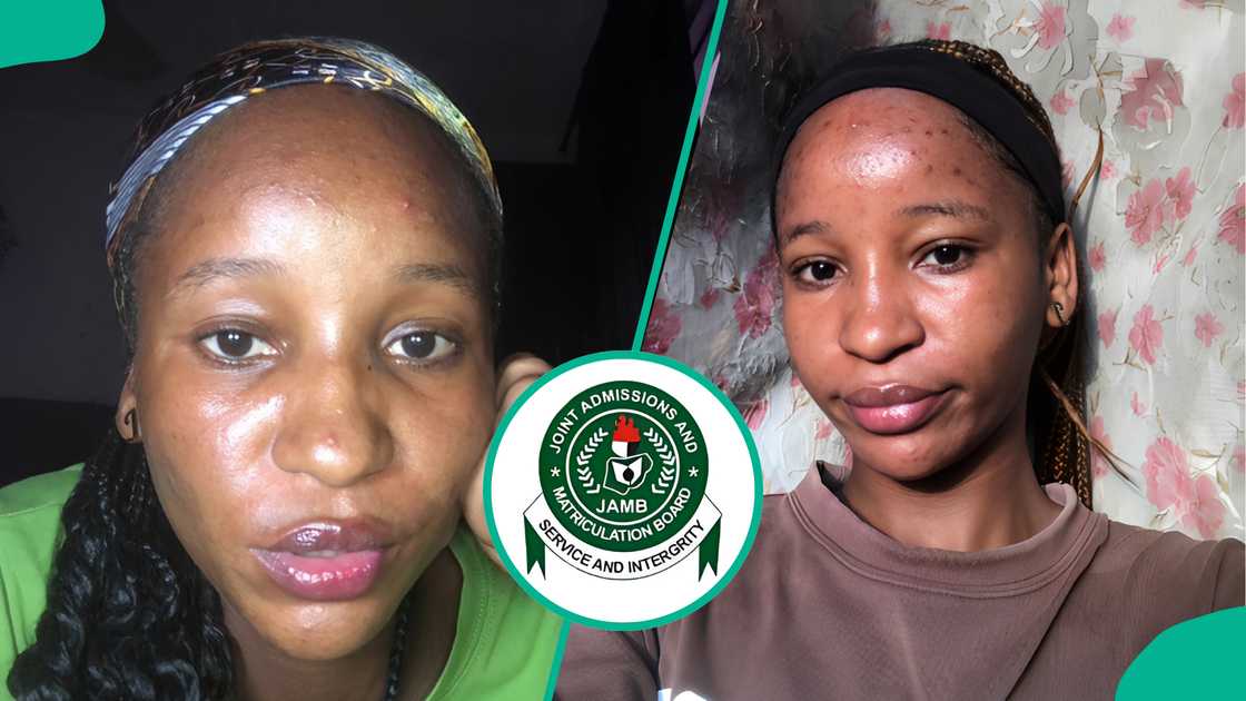 Lady laughs at her sister who refused to read after seeing her UTME result, displays it online Lady laughs at her sister who refused to read after seeing her UTME result, displays it online