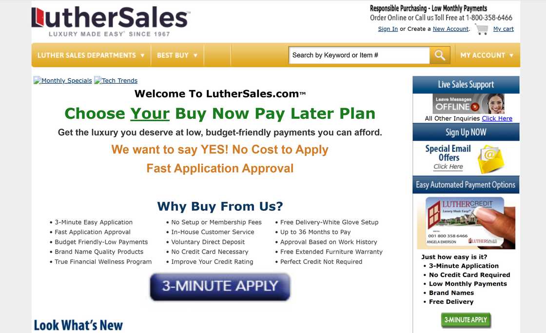 LutherSales homepage LutherSales homepage