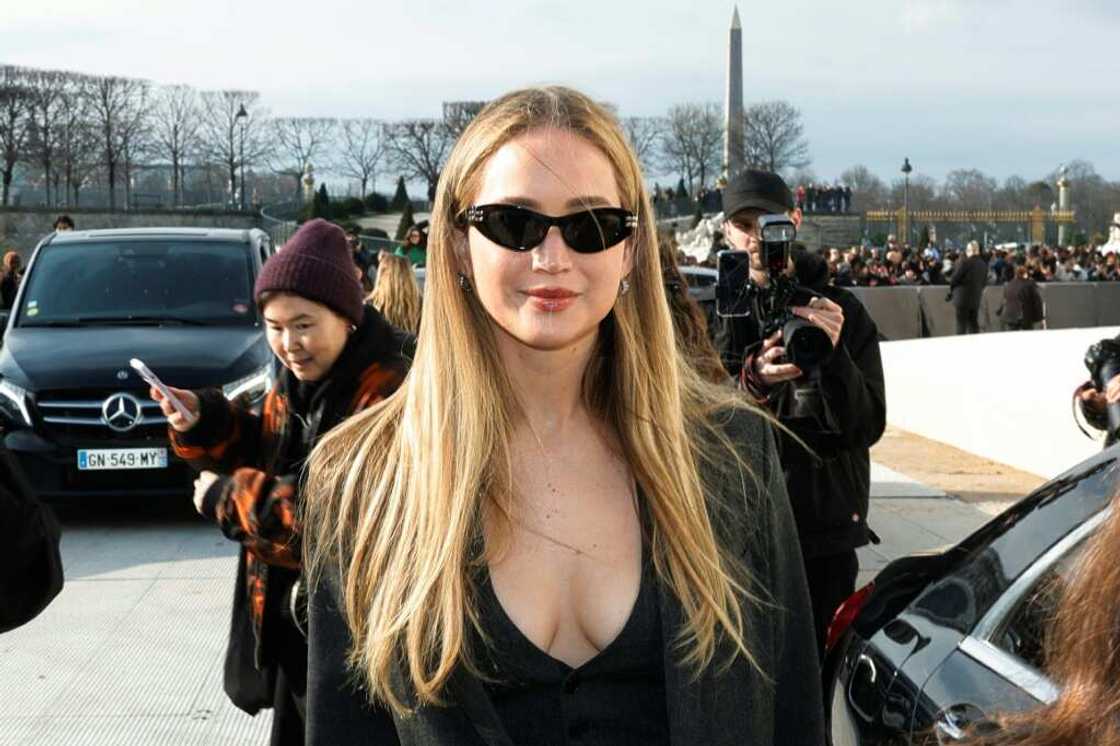 Jennifer Lawrence was among the stars on the front row Jennifer Lawrence was among the stars on the front row