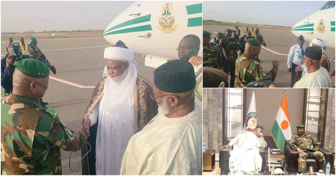 Bola Tinubu, ECOWAS, President Mohamed Bazoum, ECOWAS Envoy General Abdulsalami Abubakar (Rtd) and Sultan Muhammad Saad Abubakar III