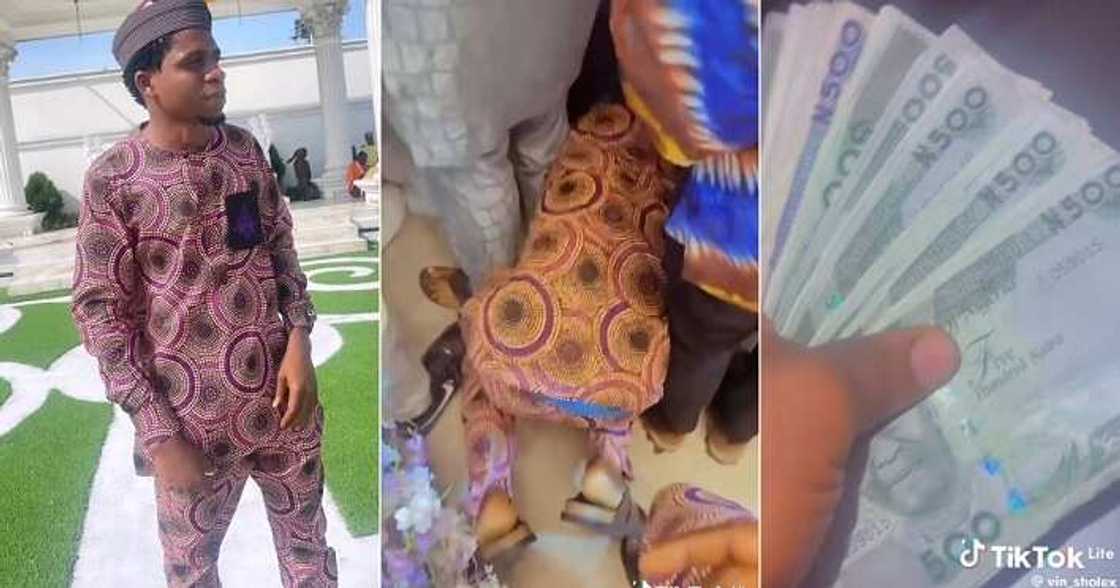 Man flaunts huge cash he made at Wizkid's mother's funeral Man flaunts huge cash he made at Wizkid's mother's funeral