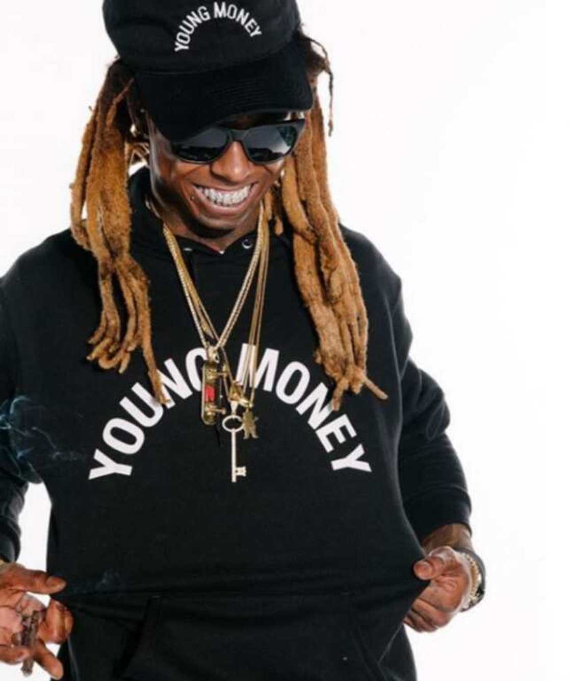 Lil Wayne in own clothes with the Young Money logo Lil Wayne in own clothes with the Young Money logo