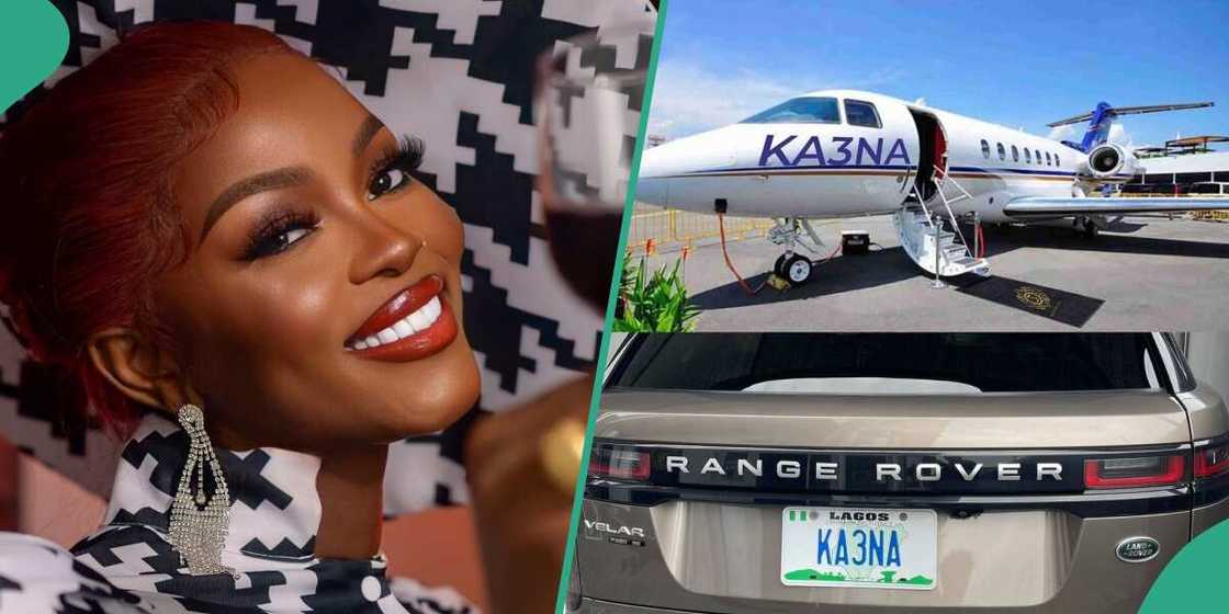 Ka3na drives a Range Rover. Ka3na drives a Range Rover.