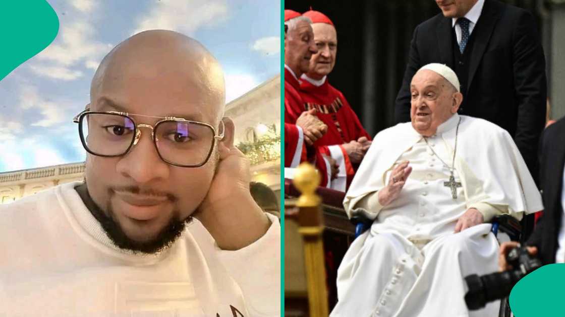 Man praises Pope Francis' sacrificial life. Man praises Pope Francis' sacrificial life.