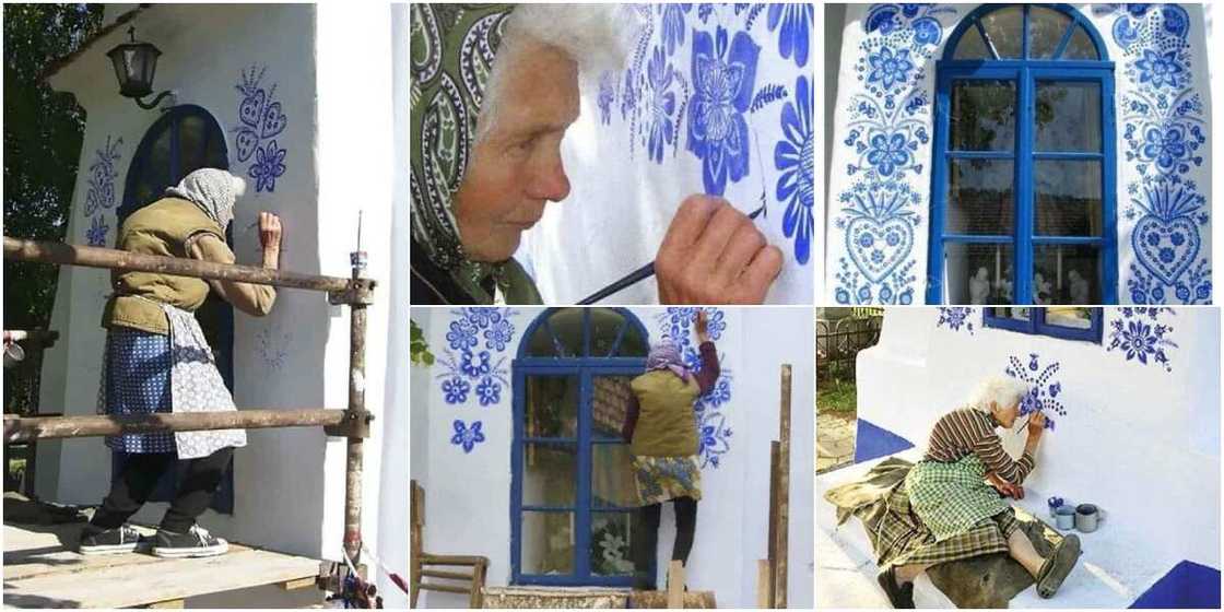 91 years old Woman Turns Small Village into Her Art Gallery, Wows Many with Adorable Images 91 years old Woman Turns Small Village into Her Art Gallery, Wows Many with Adorable Images