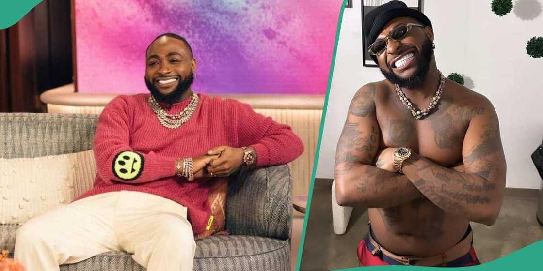 Davido's potbelly Davido's potbelly