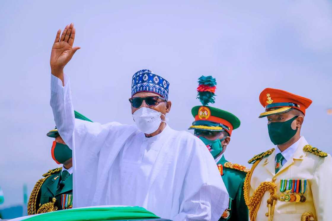 President Muhammadu Buhari at the 61st Independence anniversary President Muhammadu Buhari at the 61st Independence anniversary