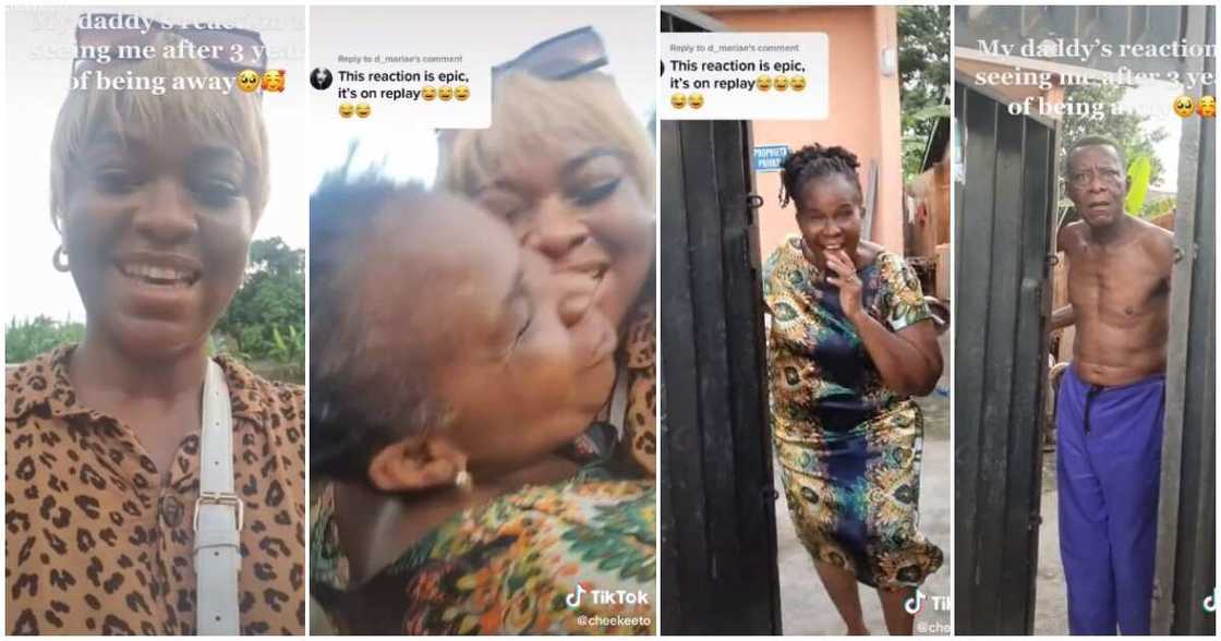 Chinenye Berny-Amore, UK, family, return, Nigerian lady, cute reactions, family reunion