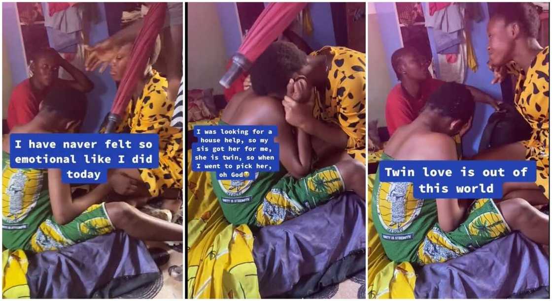 Photos of twin sisters crying. Photos of twin sisters crying.