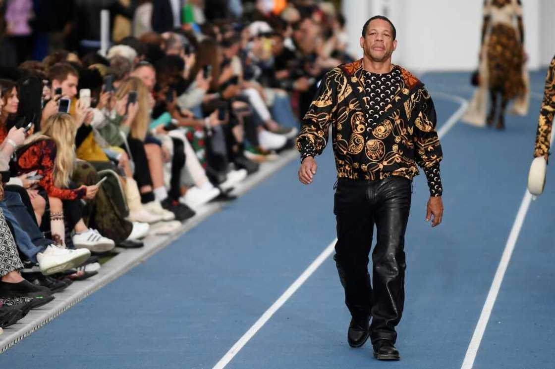 French actor and musician JoeyStarr was one of the models for Marine Serre's new collection French actor and musician JoeyStarr was one of the models for Marine Serre's new collection
