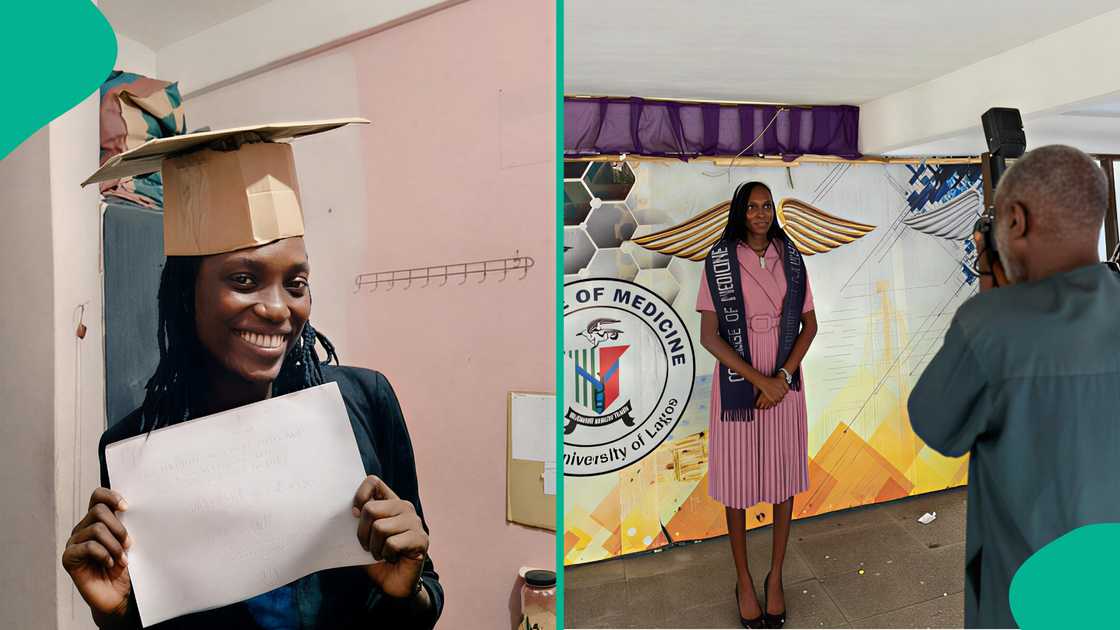 UNILAG graduate who dressed like a distinction student for Hallelujah Challenge unexpectedly finishes with first class degree