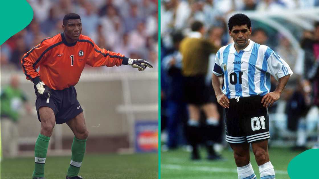 Super Eagles, Peter Rufai, Diego Maradona, Argentina, World Cup. Super Eagles, Peter Rufai, Diego Maradona, Argentina, World Cup.