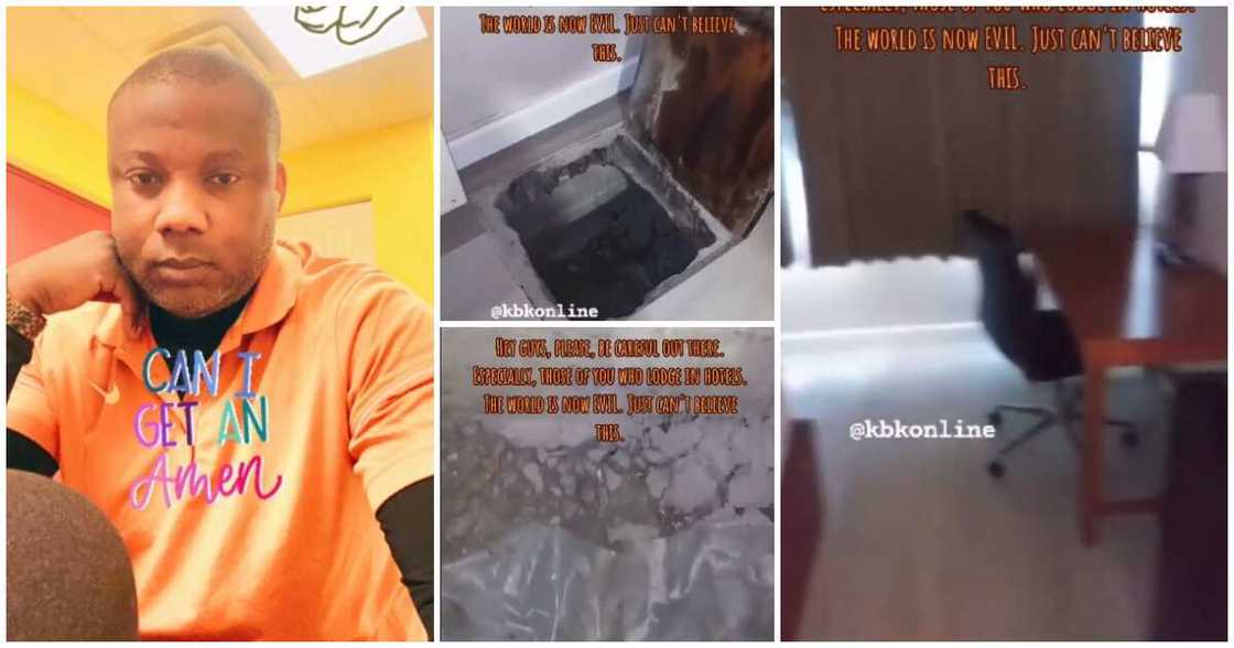 Deep underground hole, hotel room Deep underground hole, hotel room