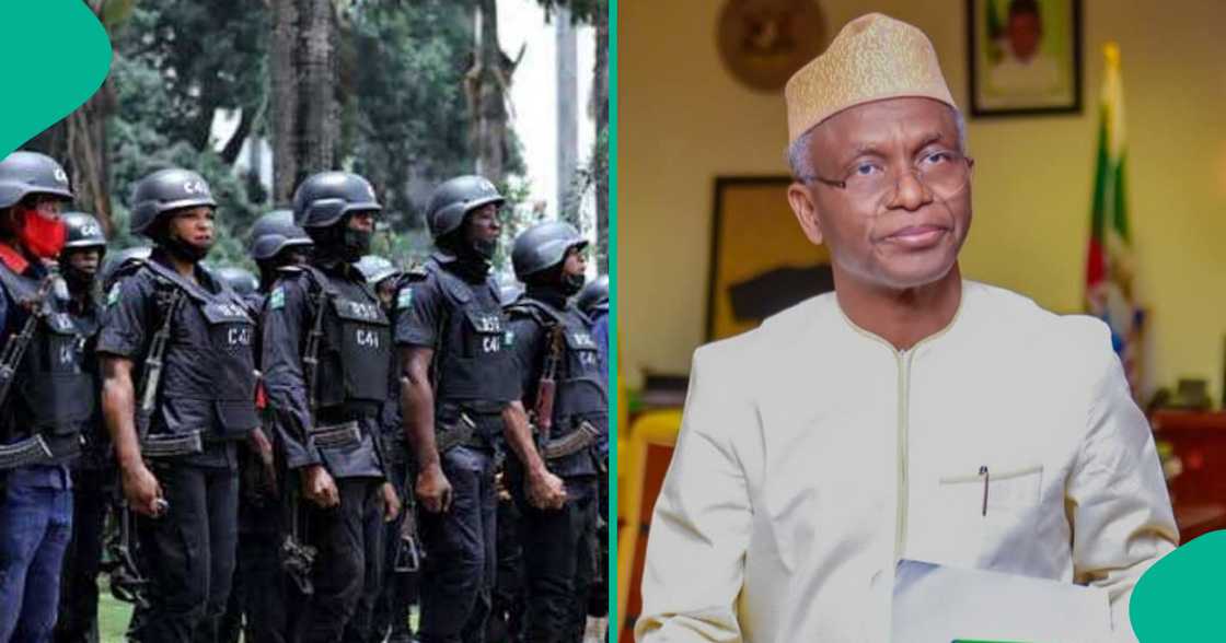 Yan sanda da El-Rufai. Yan sanda da El-Rufai.