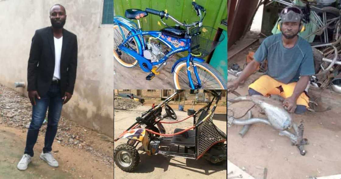 Ghanaian Builds Bikes from Scrap Metals Ghanaian Builds Bikes from Scrap Metals