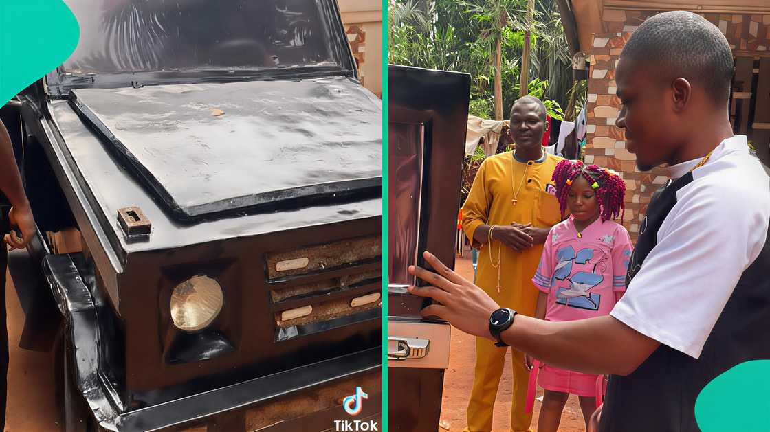 Godday opens the door of a G-Wagon for his family.