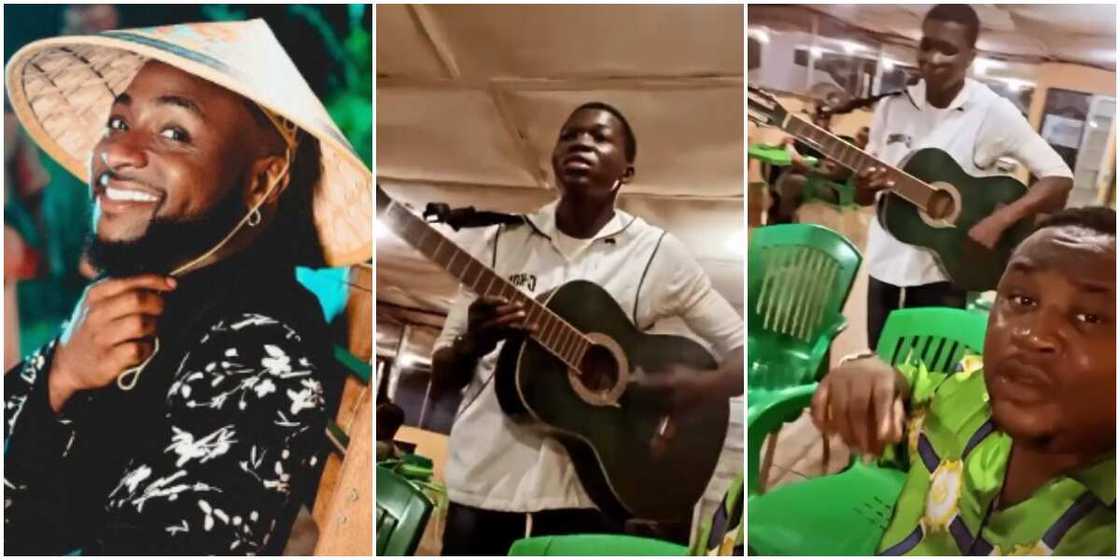 Confirmed: Davido reacts as Cubana Chiefpriest discovers talented Asaba guitarist Confirmed: Davido reacts as Cubana Chiefpriest discovers talented Asaba guitarist