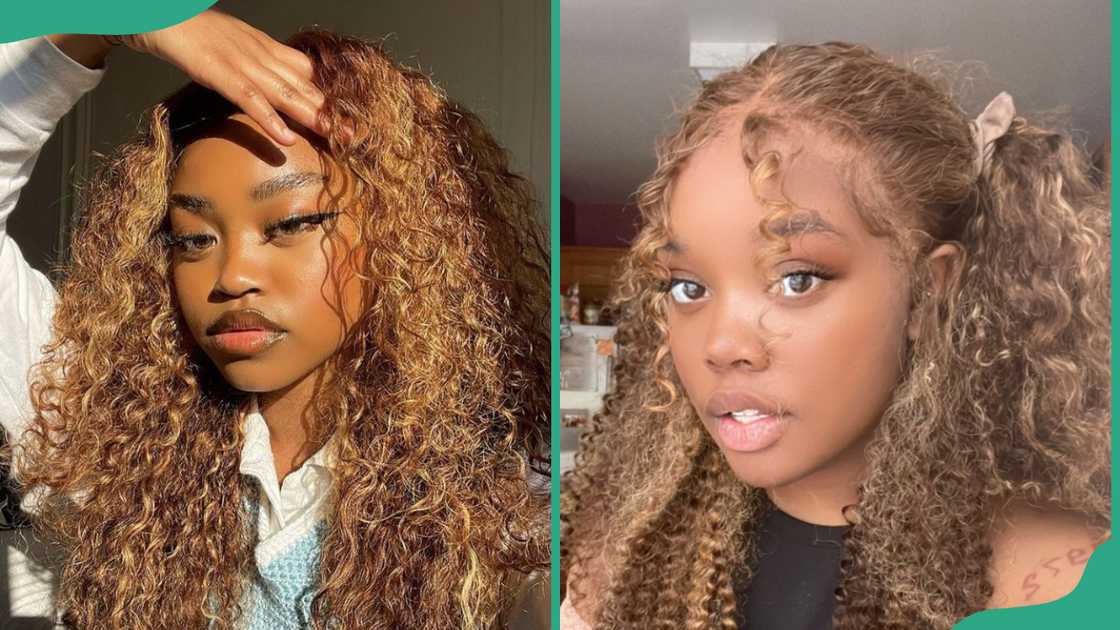Highlighted wave style for curly natural hair Highlighted wave style for curly natural hair