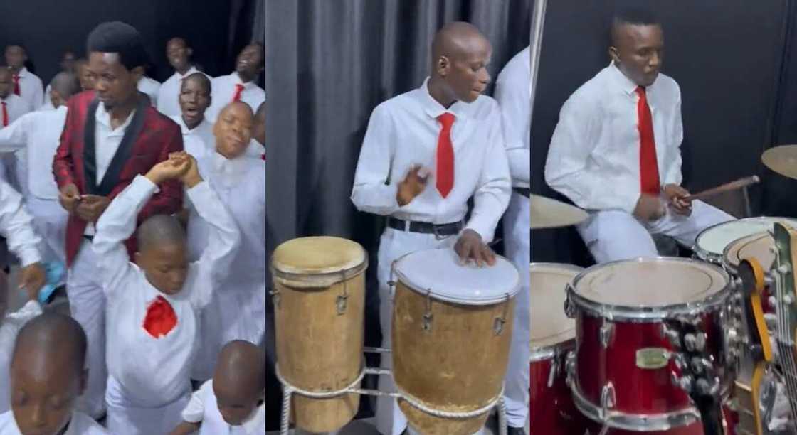 Photos showing a Nigerian church where all members are blind.