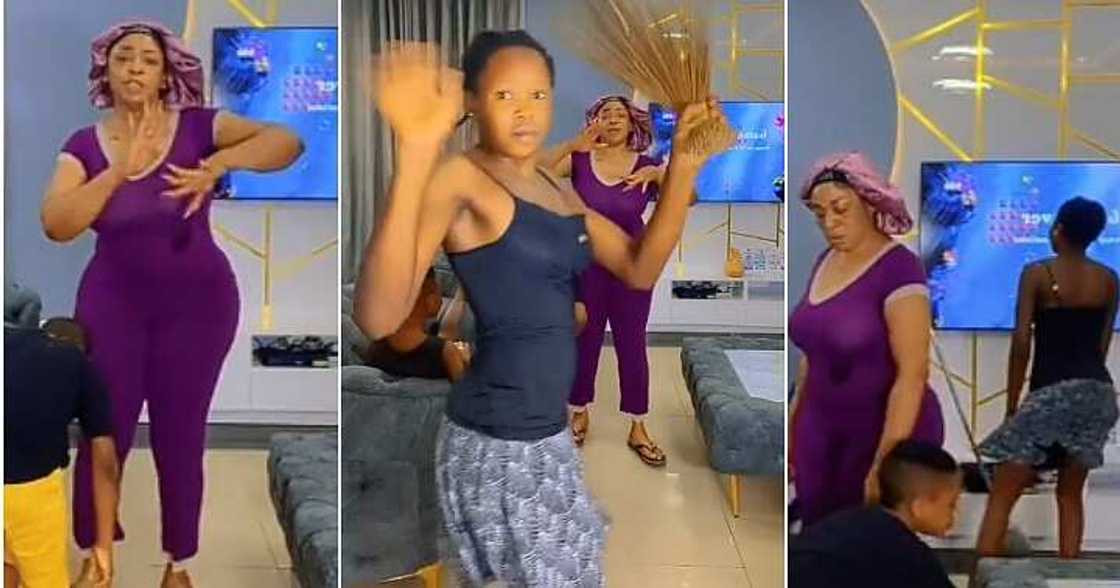 House help dances with madam, viral video