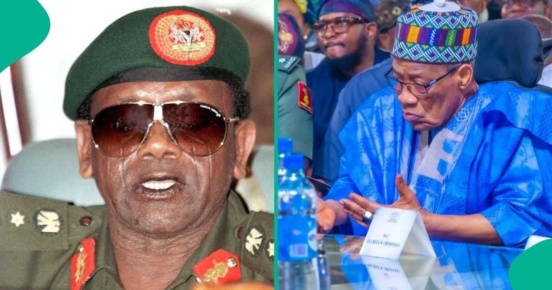 Late General Sani Abacha's children have slammed Ibrahim Babangida over claims on Jun 12. Late General Sani Abacha's children have slammed Ibrahim Babangida over claims on Jun 12.
