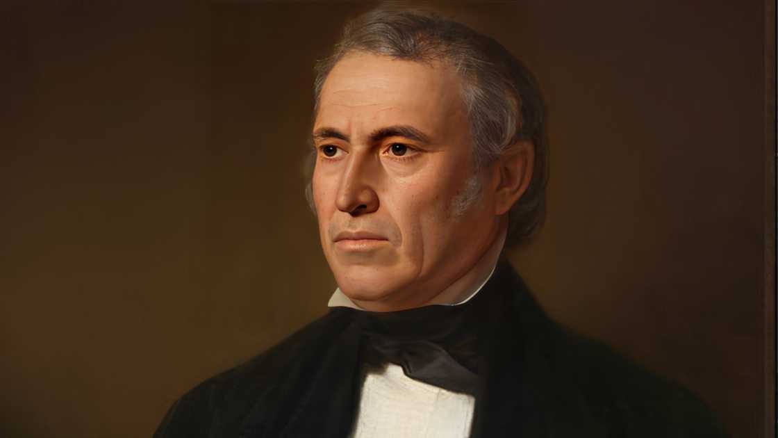 A potrait of president Zachary Taylor.