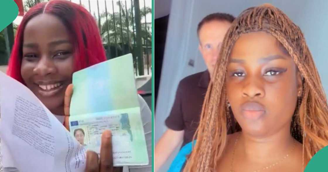 Nigerian lady and her white hubby relocate to Netherlands after their visas were approved