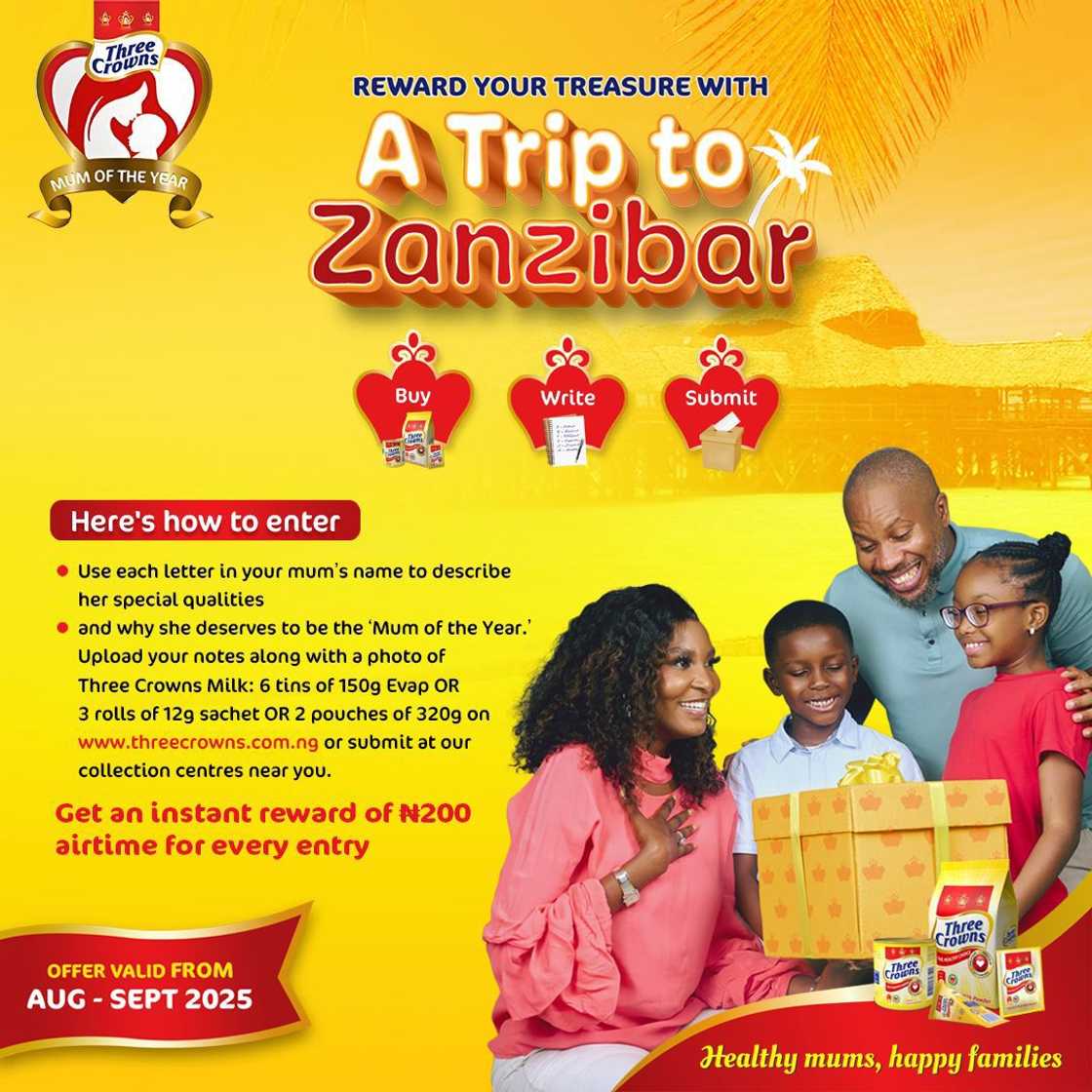 Three Crowns Unveils 2025 Mum of The Year Campaign Three Crowns Unveils 2025 Mum of The Year Campaign