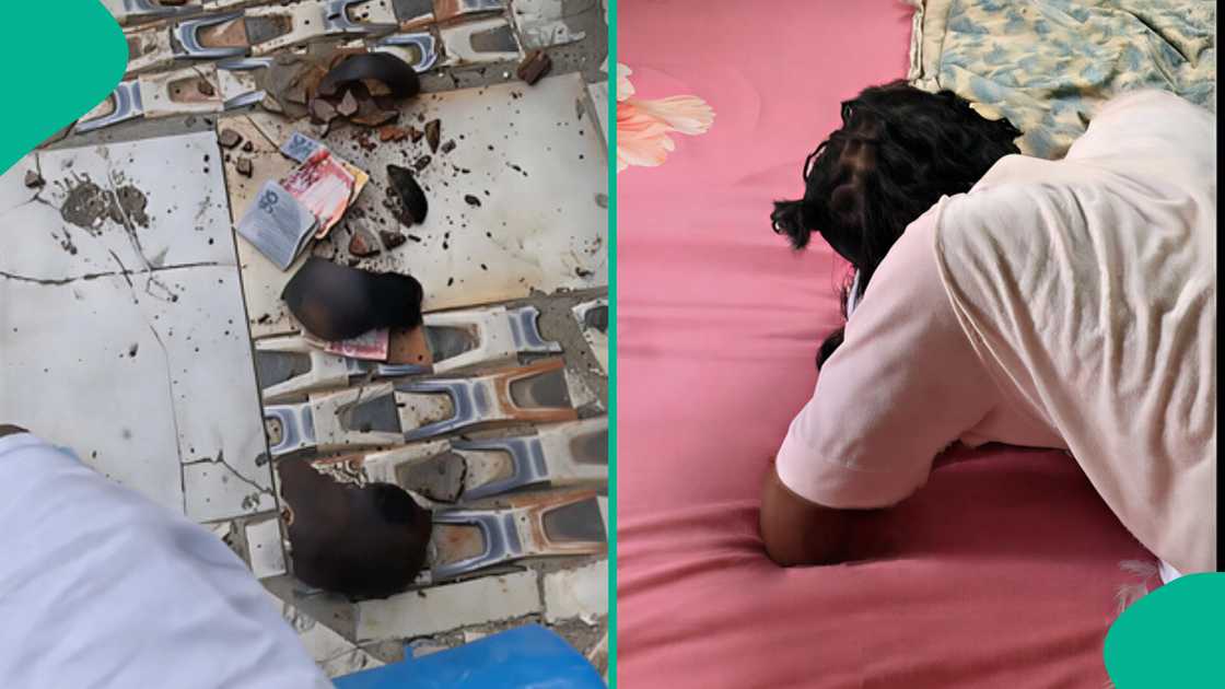 Nigerian lady who saved money in a Calabash shares what she discovered inside.