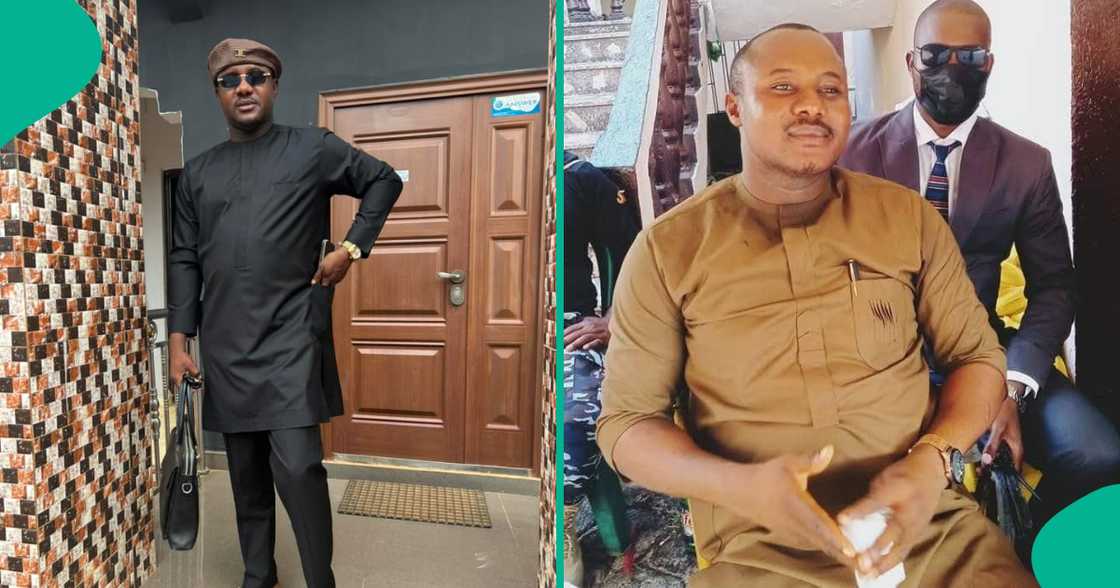 Businessman reacts after finding his wedding banner with mad person, shares pictures Businessman reacts after finding his wedding banner with mad person, shares pictures