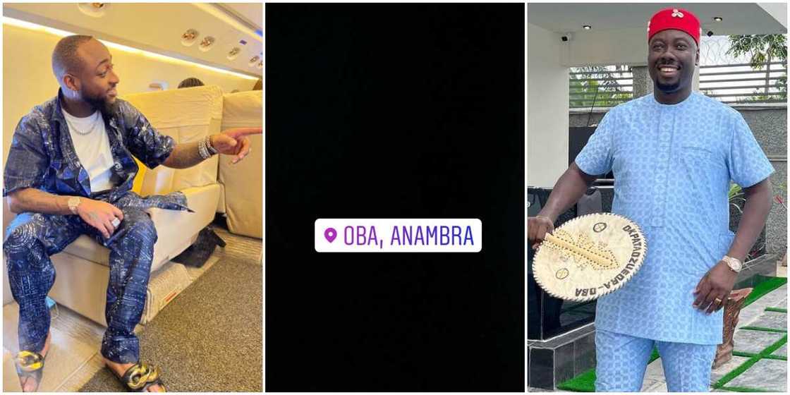 Obi Cubana Mum’s Burial: Davido makes his way to Oba, Anambra Obi Cubana Mum’s Burial: Davido makes his way to Oba, Anambra