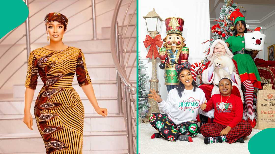 Tonto Dikeh shares her Christmas family photos