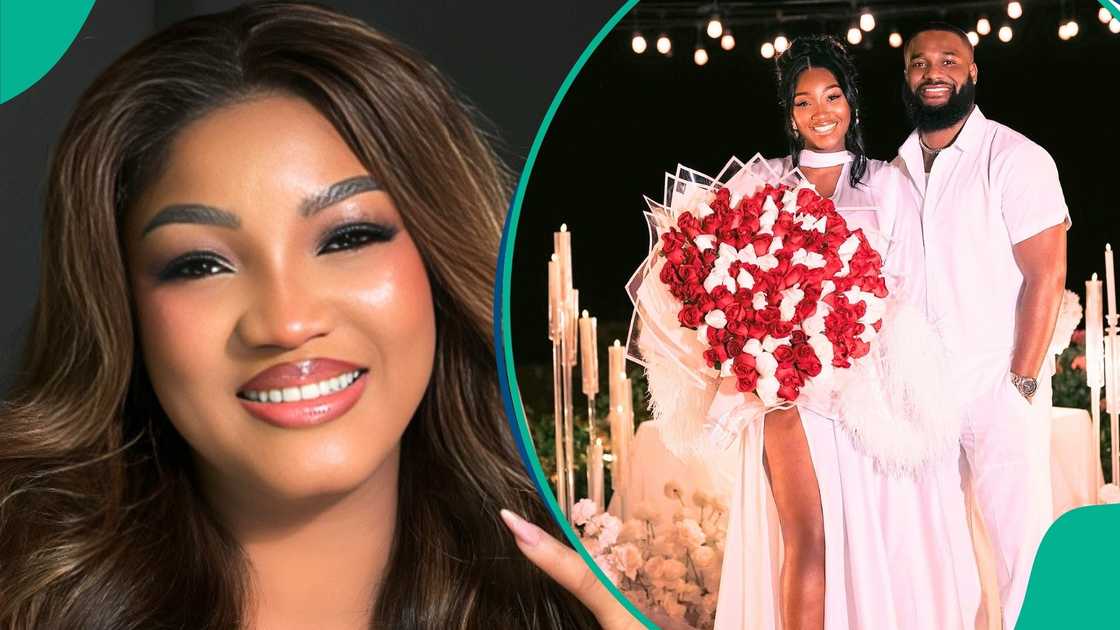 Nollywood actress Omotola Jalade celebrates daughter Meraiah Ekeinde’s engagement and welcomes her fiancé Manny