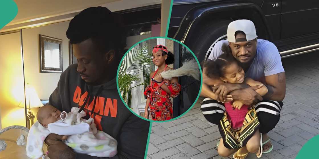 Peter Okoye makes video collage to mark daughter's birthday