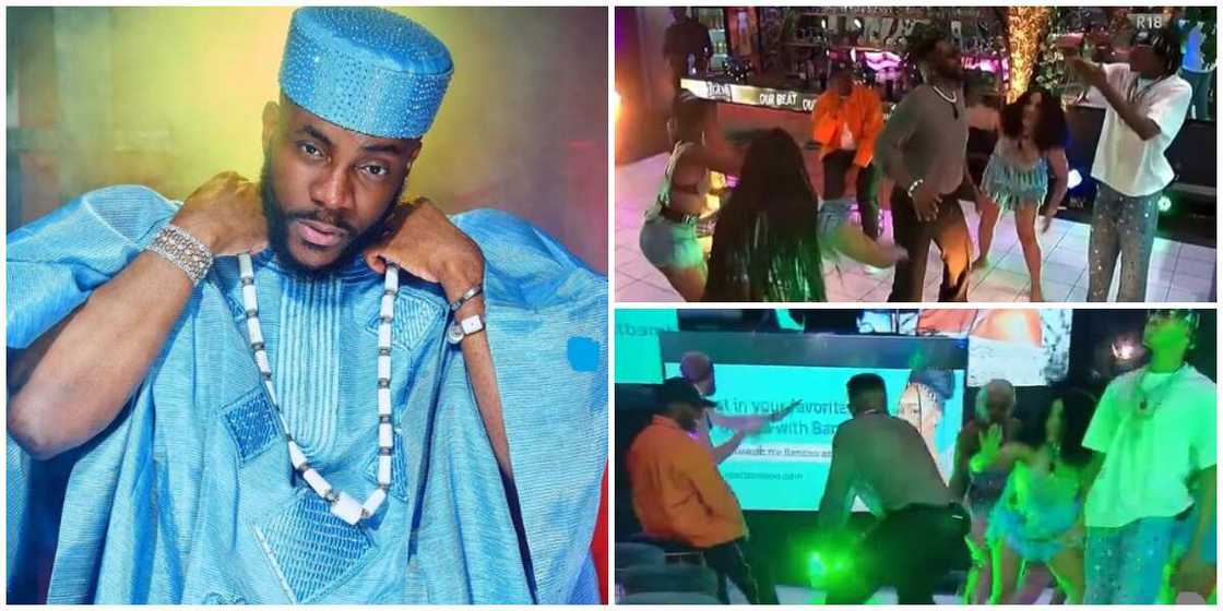 Ebuka and the BBTitans housemates Ebuka and the BBTitans housemates