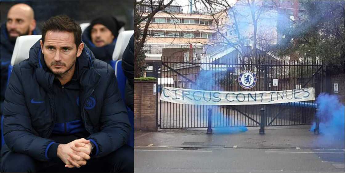 Chelsea fans show displeasure with unusual sign outside Stamford Bridge after sacking of Lampard Chelsea fans show displeasure with unusual sign outside Stamford Bridge after sacking of Lampard