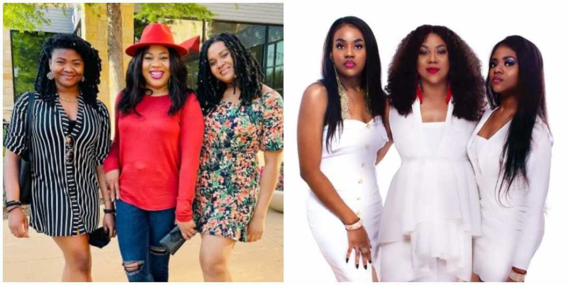 Stella Damasus shares cute photos with lookalike daughters as she celebrates Mother's Day